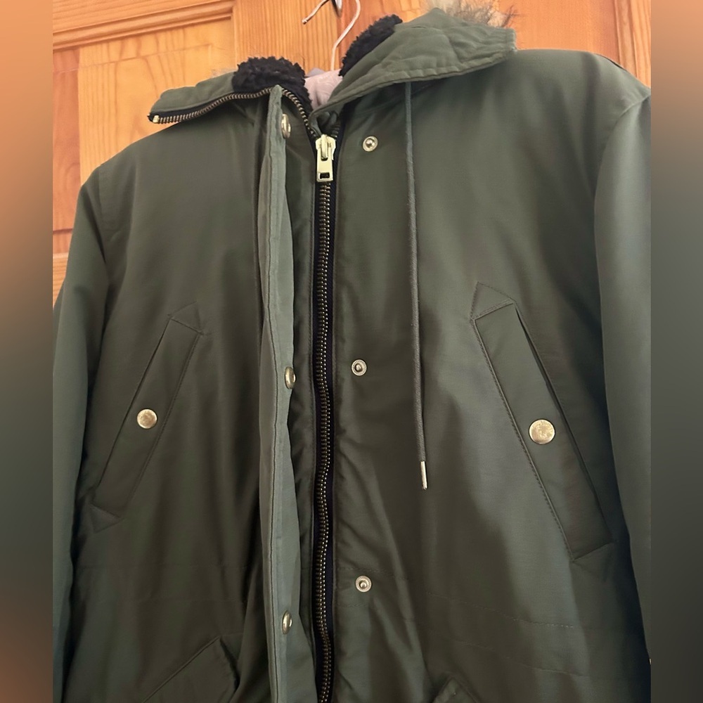 J.Crew Green Parka Primaloft Hooded Jacket - Picture 4 of 14